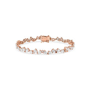 Zigzag Diamond Pears with Droplets Bracelet - HIBA JABER